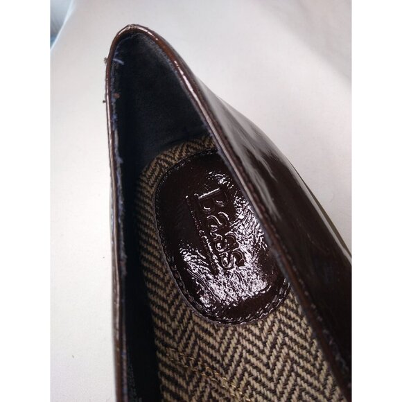 GH Bass Gallop Womens 10 M Cocoa Brown Patent Comfort Flats Elastic Band NEW - Picture 6 of 12